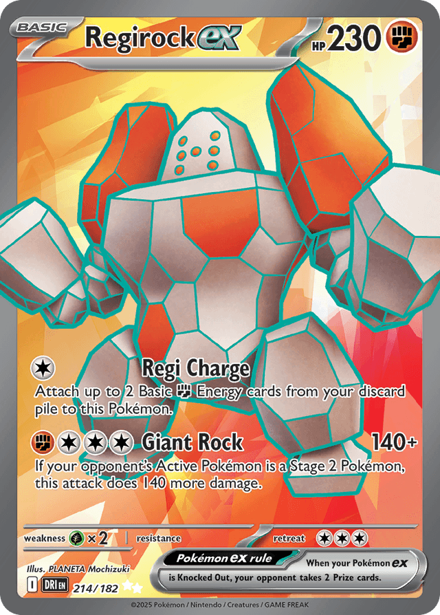 Regirock ex — Destined Rivals #214