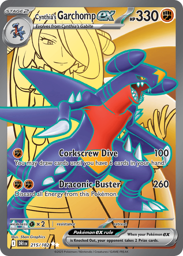 Cynthia's Garchomp ex — Destined Rivals #215
