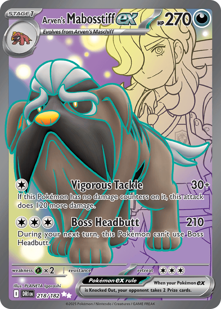 Arven's Mabosstiff ex — Destined Rivals #218