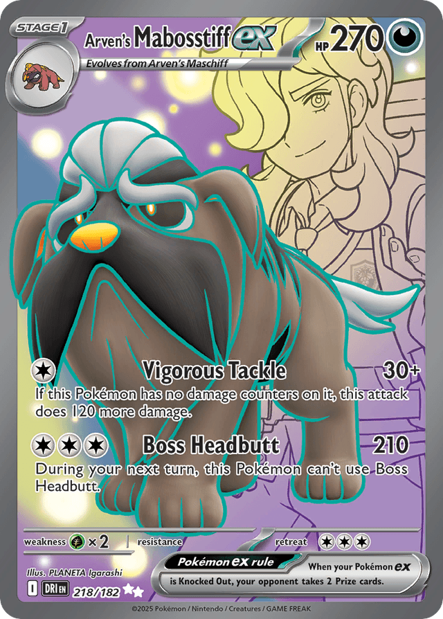 Arven's Mabosstiff ex — Destined Rivals #218