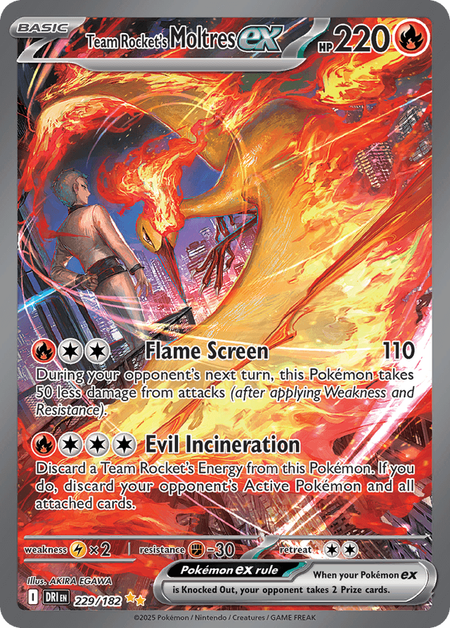 Team Rocket's Moltres ex — Destined Rivals #229