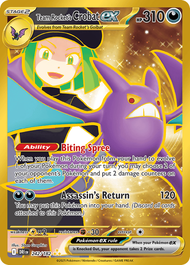 Team Rocket's Crobat ex — Destined Rivals #242