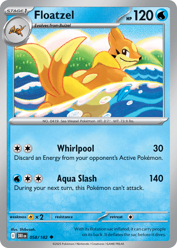 Floatzel — Destined Rivals #58