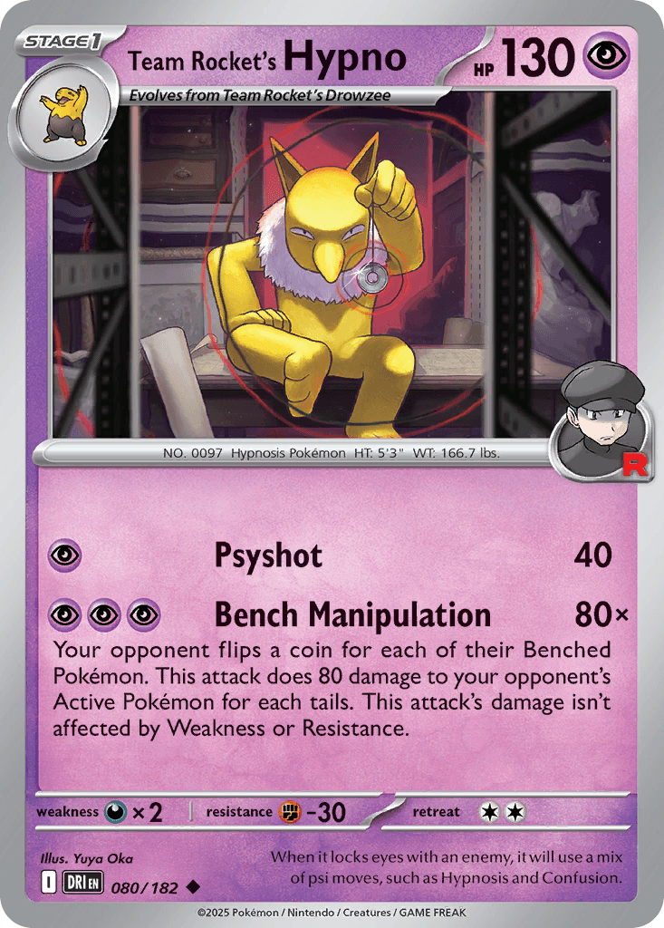 Team Rocket's Hypno — Destined Rivals #80