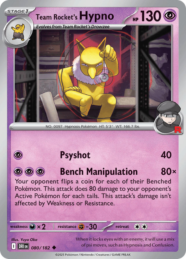 Team Rocket's Hypno — Destined Rivals #80