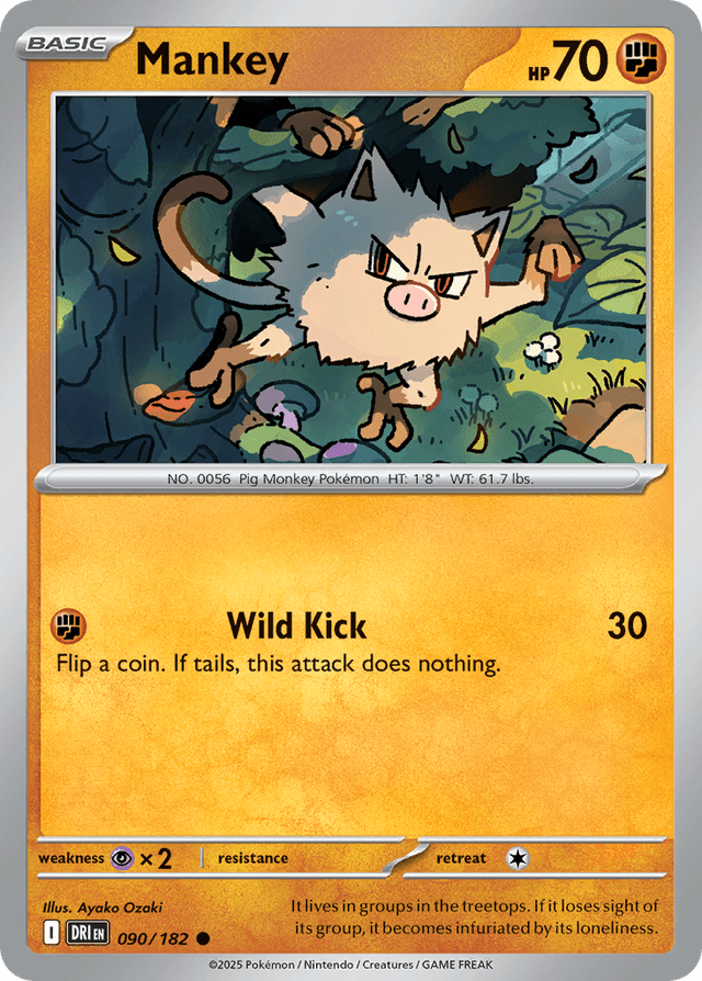 Mankey — Destined Rivals #90