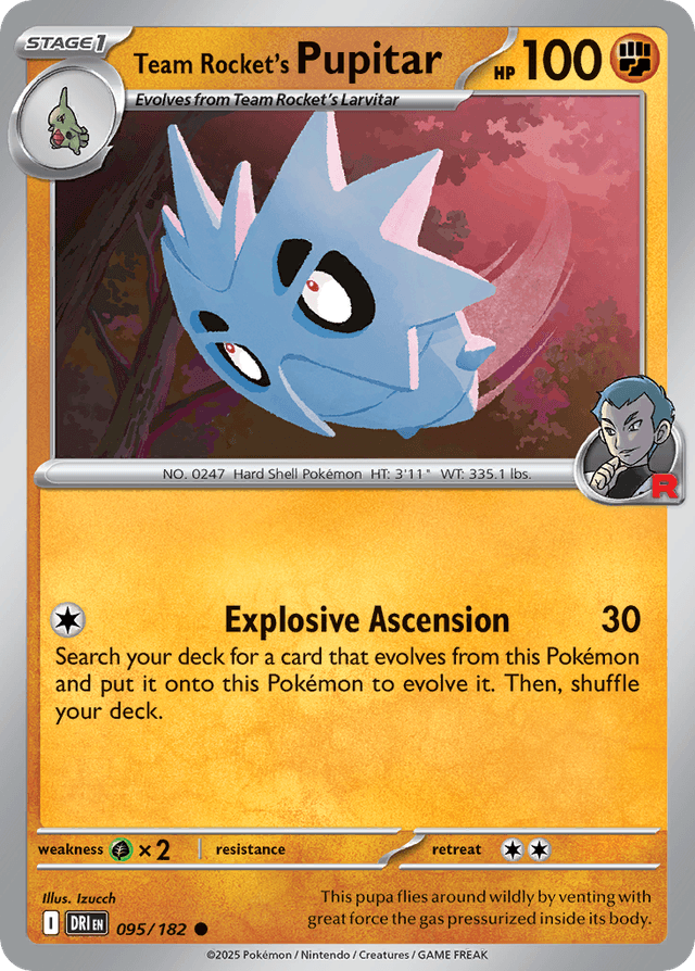Team Rocket's Pupitar — Destined Rivals #95