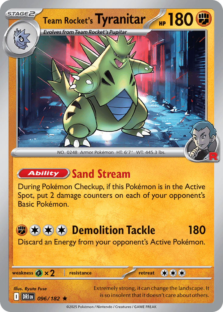 Team Rocket's Tyranitar — Destined Rivals #96