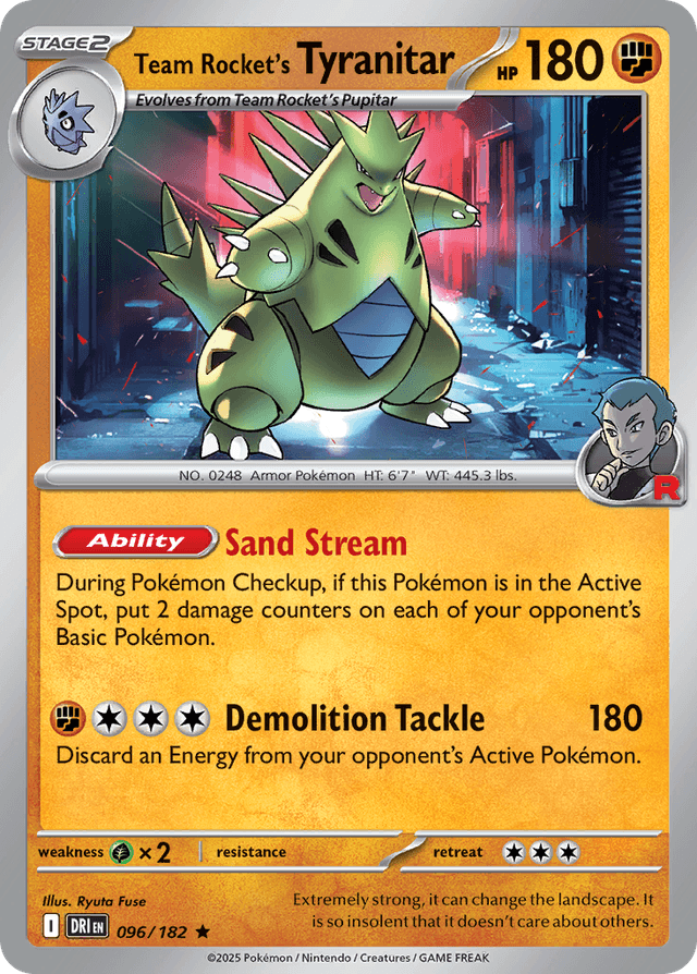 Team Rocket's Tyranitar — Destined Rivals #96