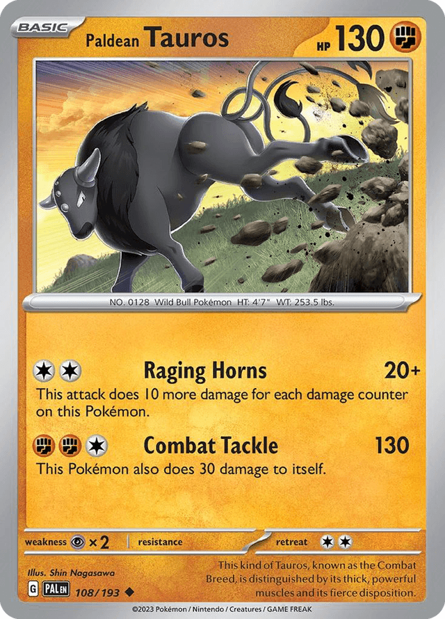 Paldean Tauros — Paldea Evolved #108