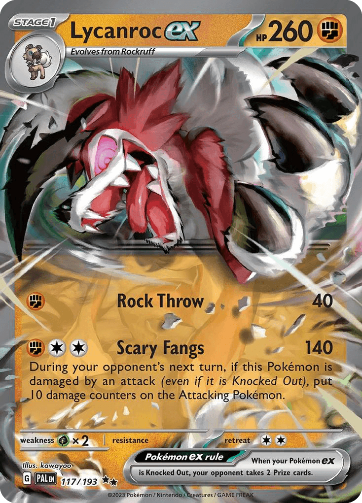Lycanroc ex — Paldea Evolved #117