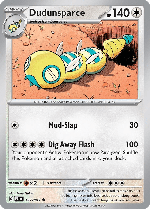 Dudunsparce — Paldea Evolved #157
