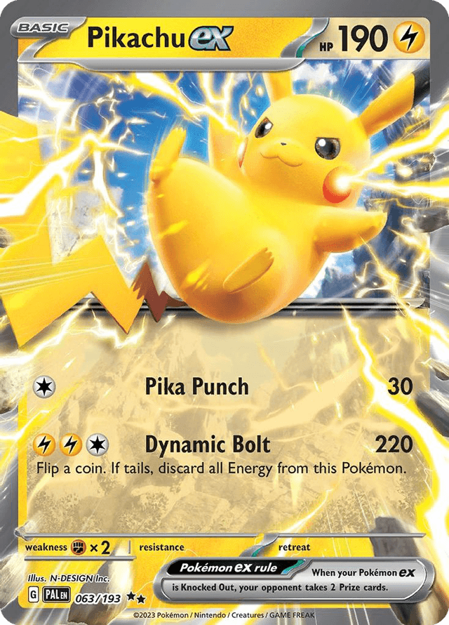 Pikachu ex — Paldea Evolved #63