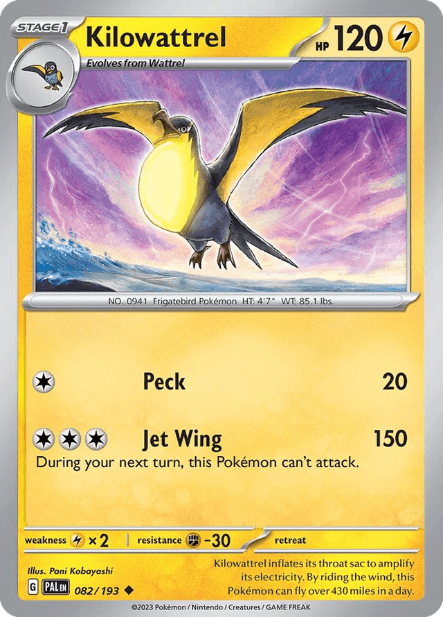 Kilowattrel — Paldea Evolved #82