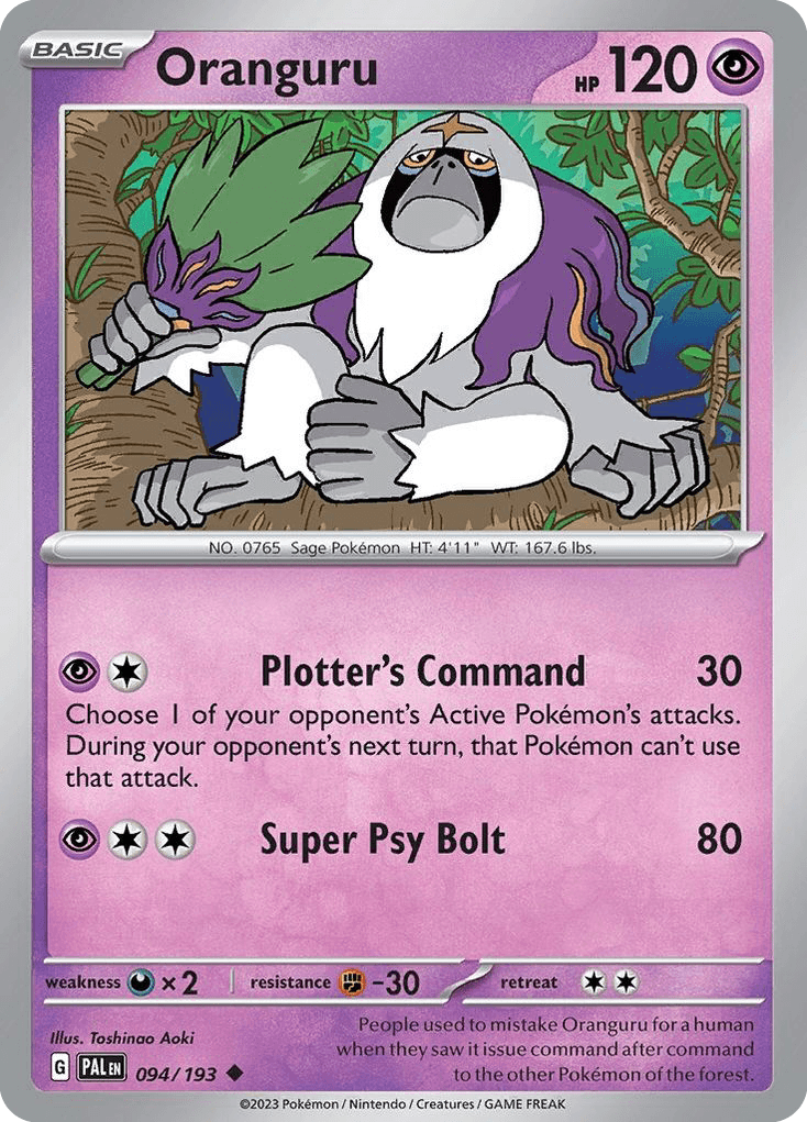 Oranguru — Paldea Evolved #94