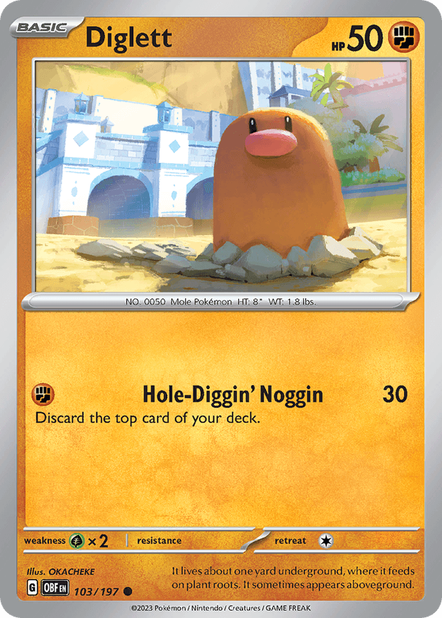 Diglett — Obsidian Flames #103