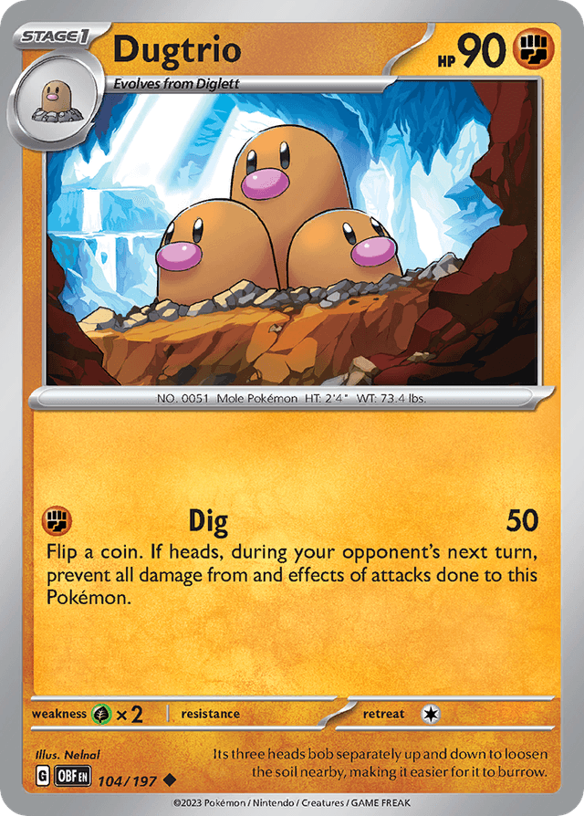 Dugtrio — Obsidian Flames #104
