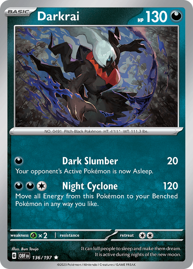 Darkrai — Obsidian Flames #136