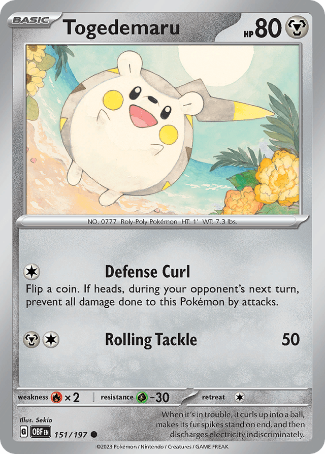Togedemaru — Obsidian Flames #151