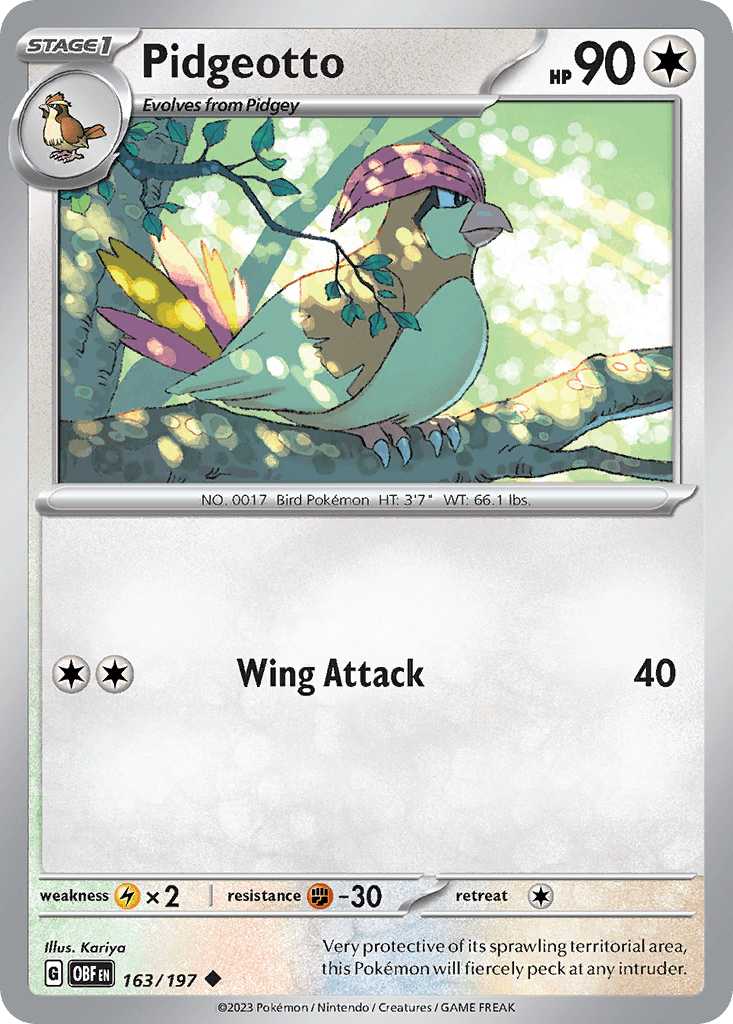 Pidgeotto — Obsidian Flames #163