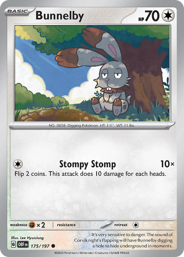 Bunnelby — Obsidian Flames #175