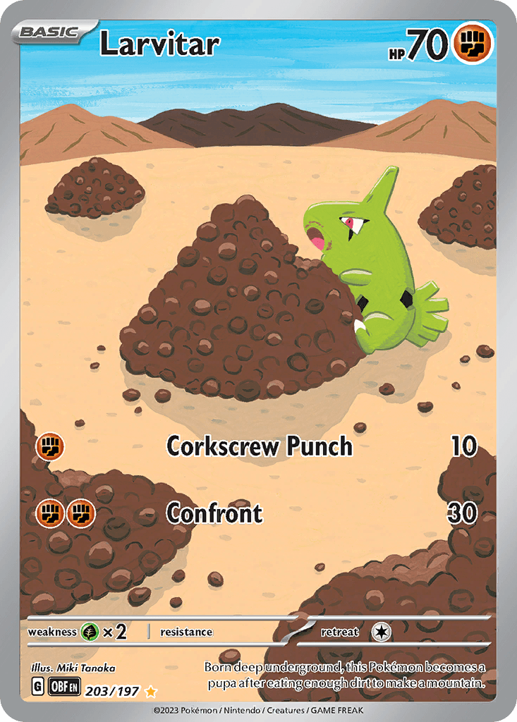 Larvitar — Obsidian Flames #203
