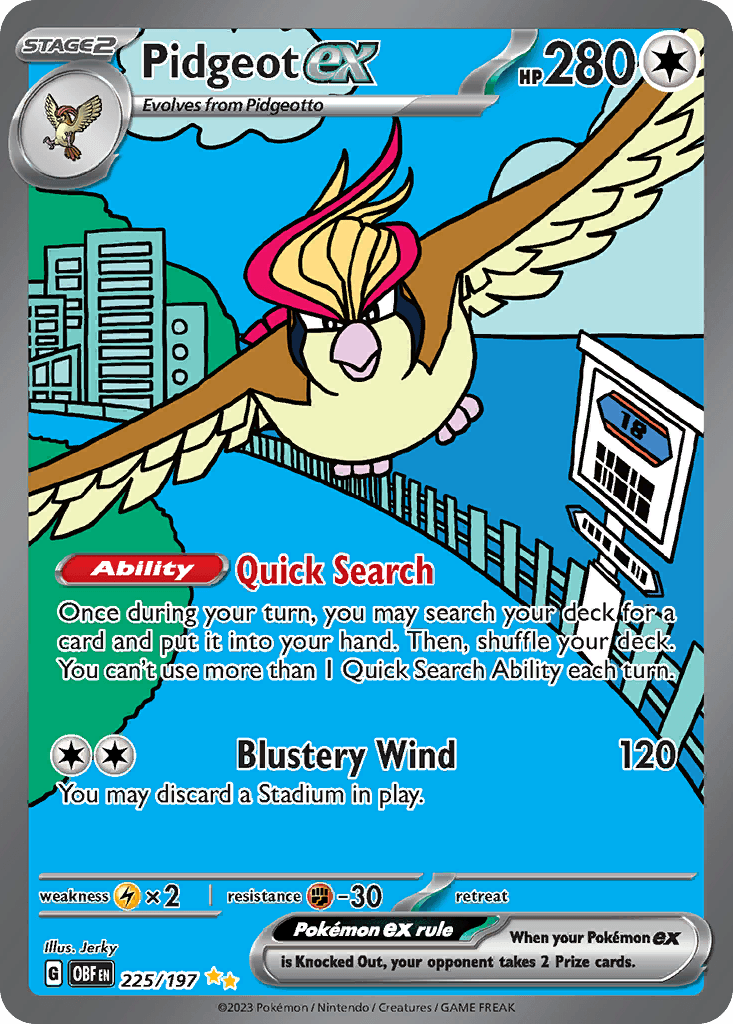 Pidgeot ex — Obsidian Flames #225