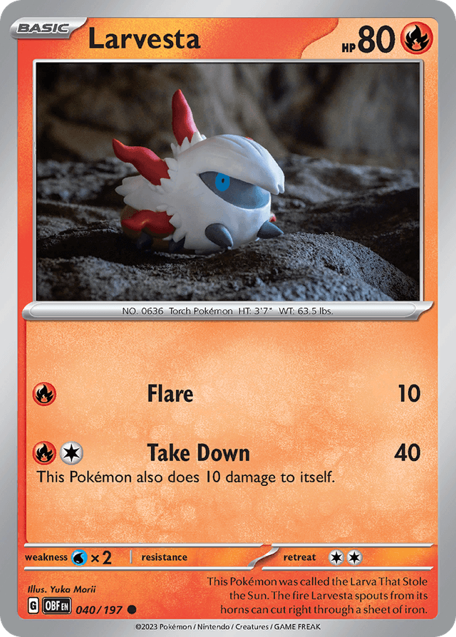 Larvesta — Obsidian Flames #40