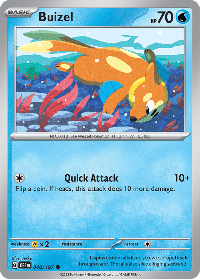 Buizel — Obsidian Flames #48