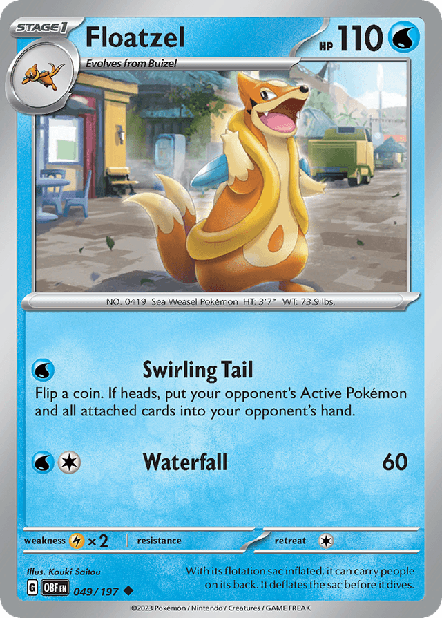 Floatzel — Obsidian Flames #49