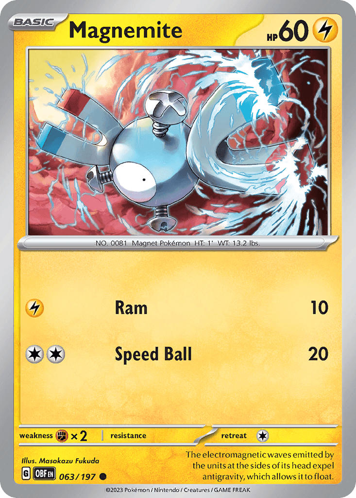 Magnemite — Obsidian Flames #63