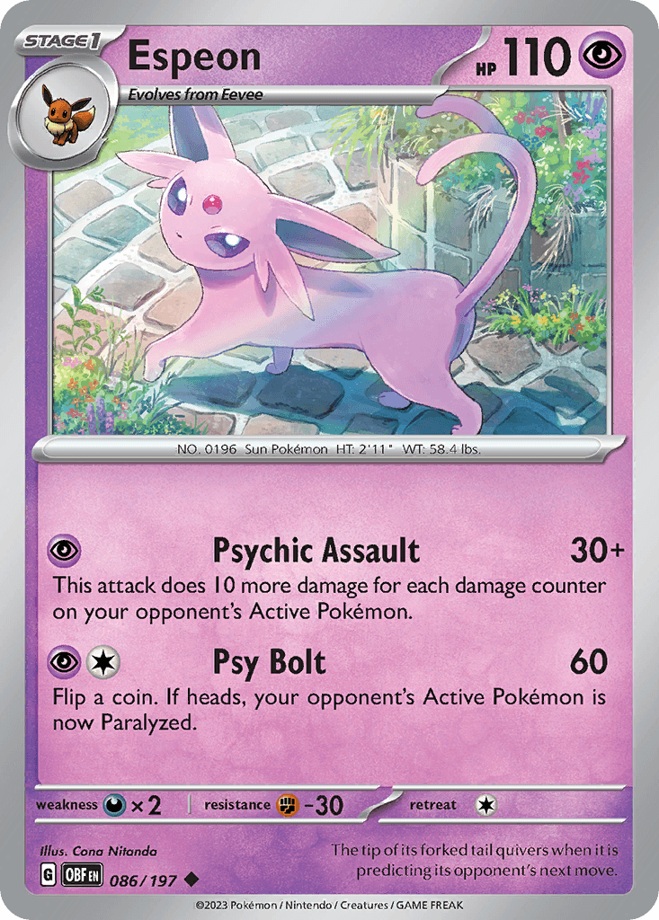 Espeon — Obsidian Flames #86