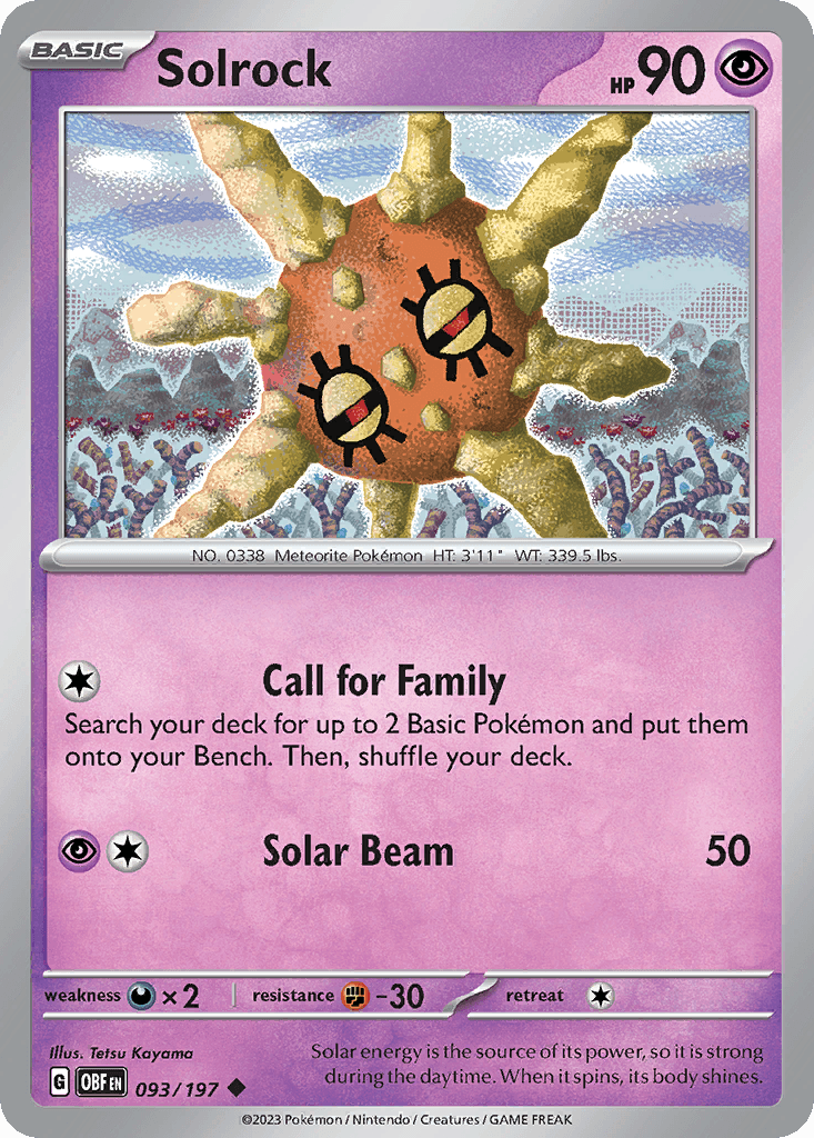 Solrock — Obsidian Flames #93