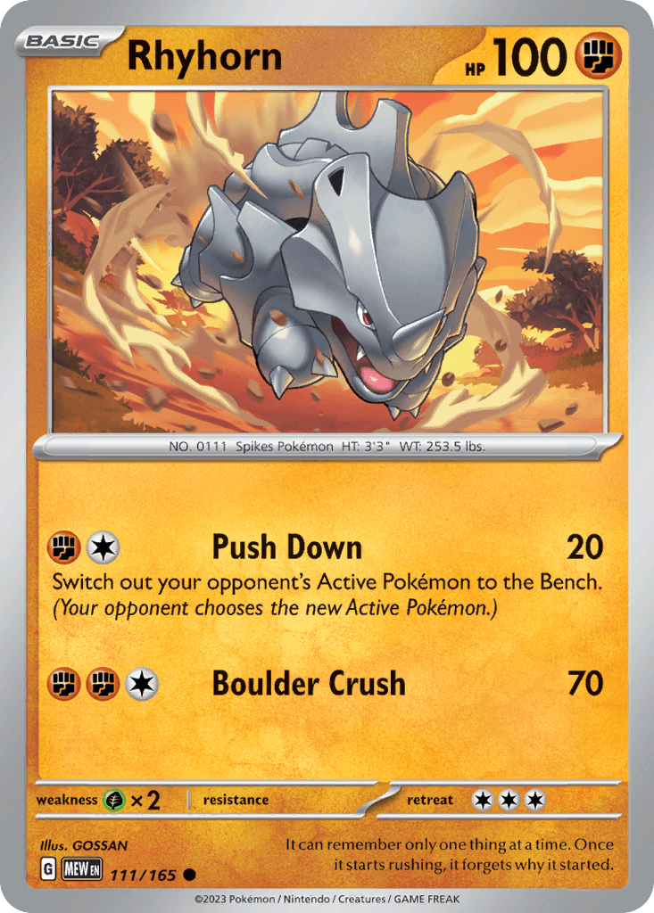 Rhyhorn — 151 #111