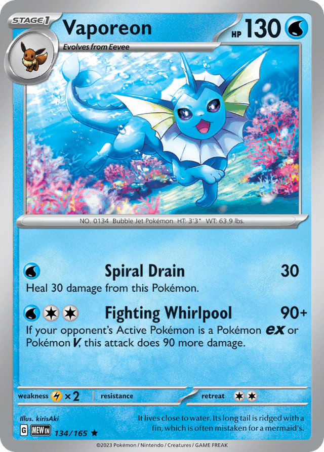 Vaporeon — 151 #134