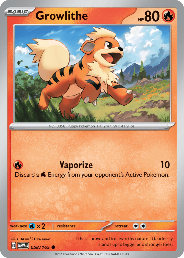 Growlithe — 151 #58