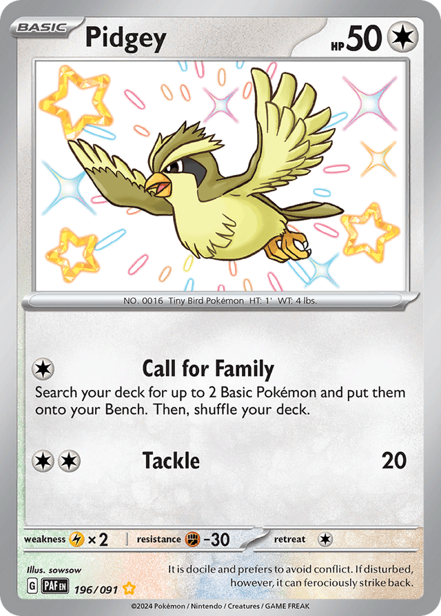 Pidgey — Paldean Fates #196