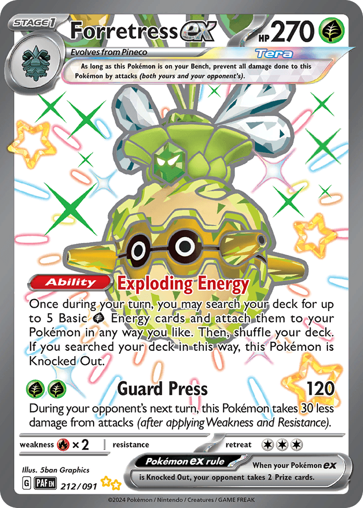 Forretress ex — Paldean Fates #212