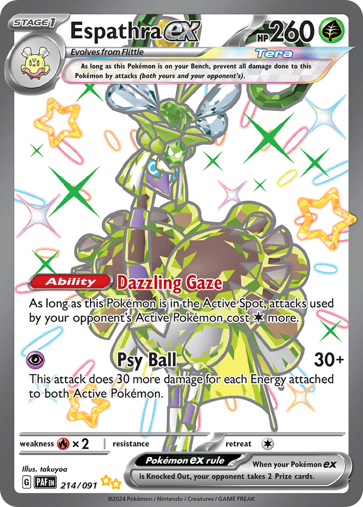 Espathra ex — Paldean Fates #214