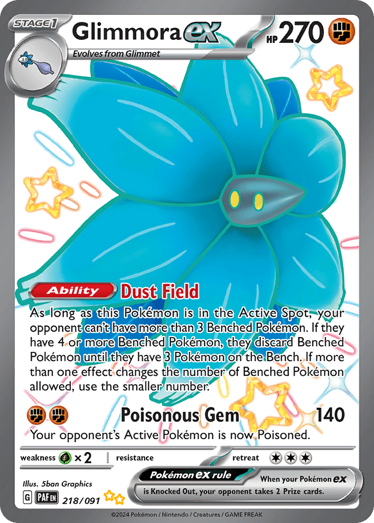 Glimmora ex — Paldean Fates #218