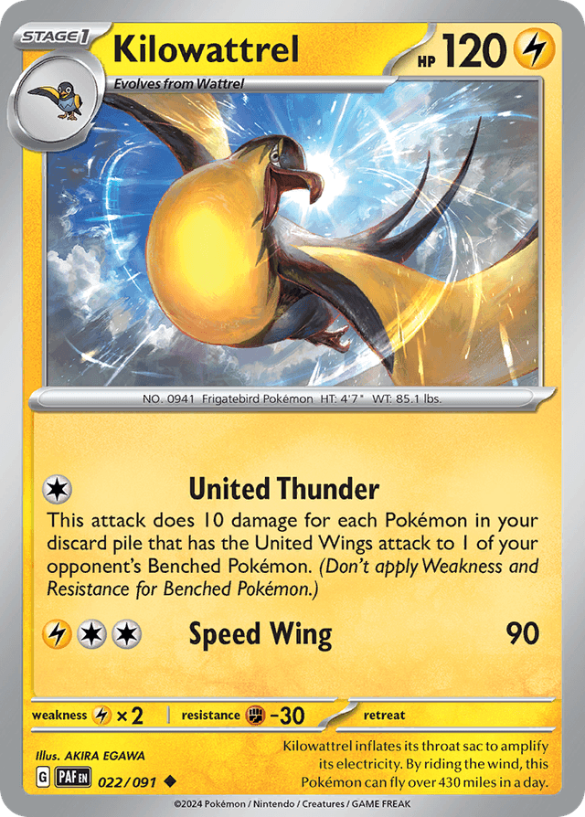 Kilowattrel — Paldean Fates #22