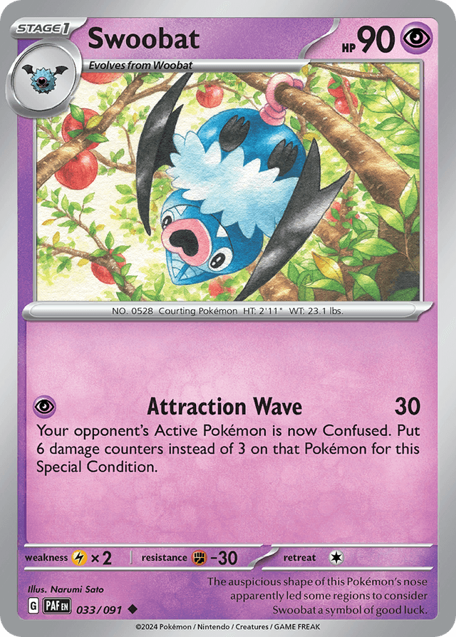 Swoobat — Paldean Fates #33