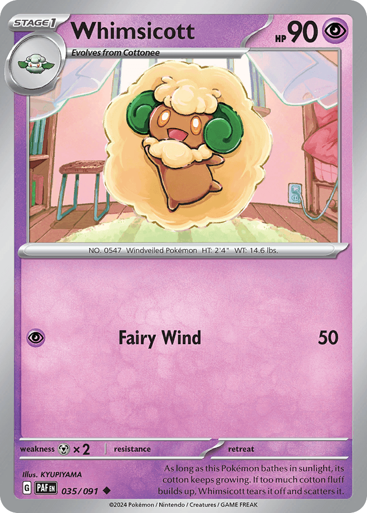 Whimsicott — Paldean Fates #35