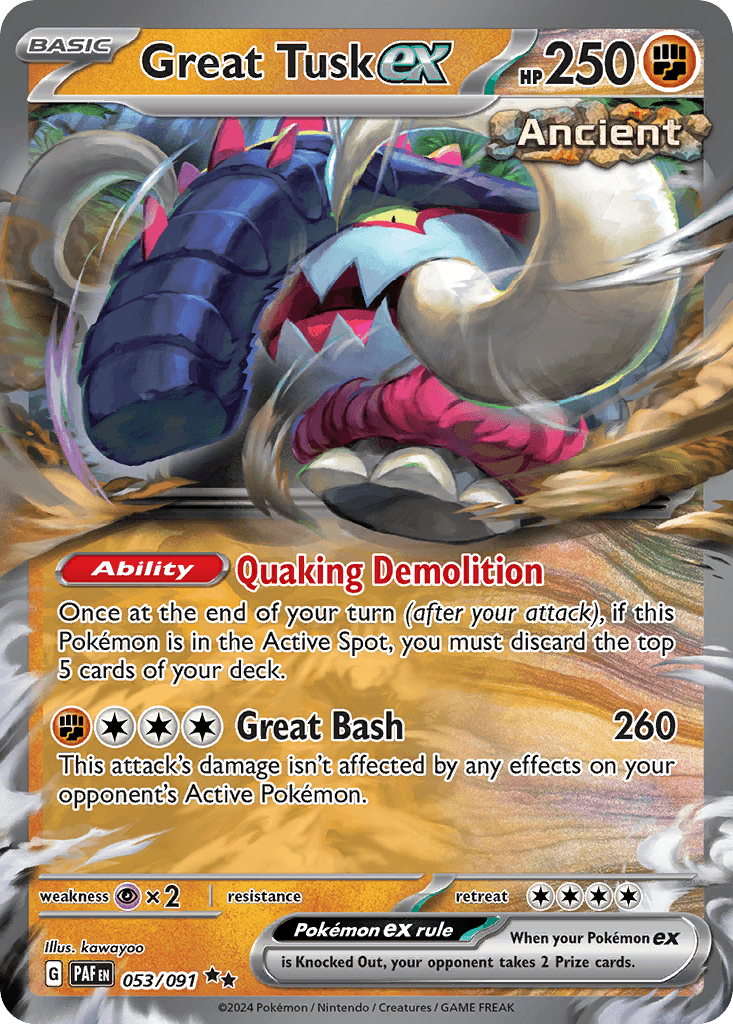 Great Tusk ex — Paldean Fates #53