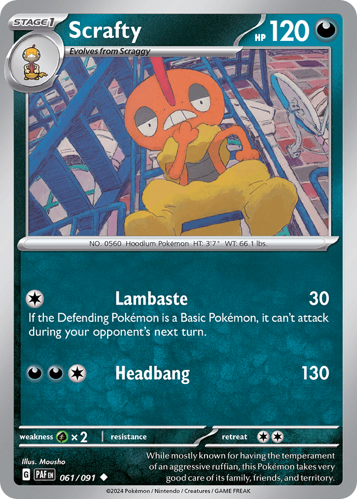 Scrafty — Paldean Fates #61