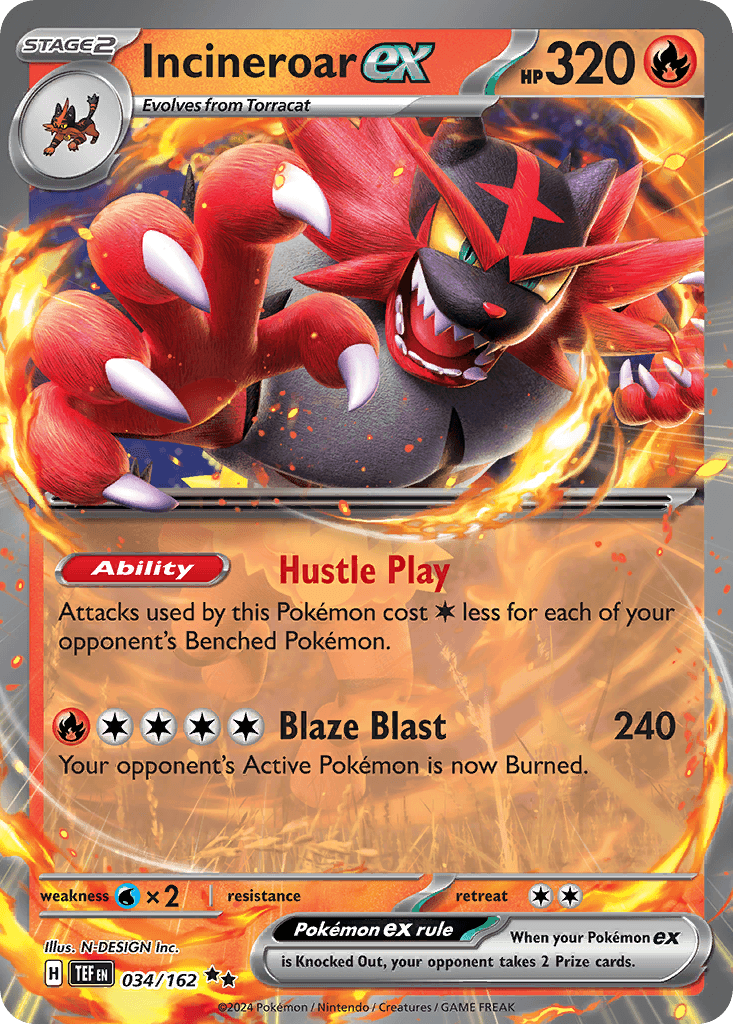Incineroar ex — Temporal Forces #34