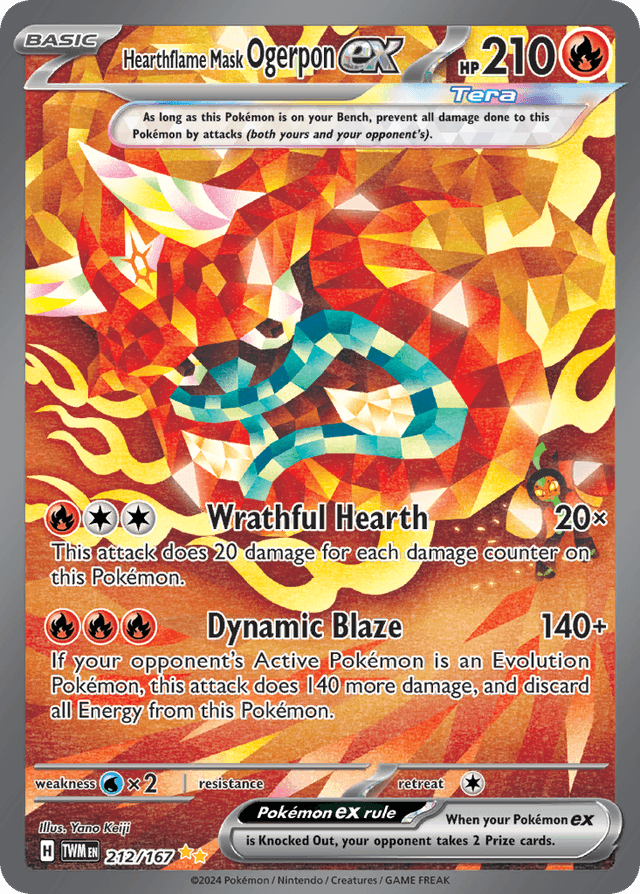 Hearthflame Mask Ogerpon ex — Twilight Masquerade #212
