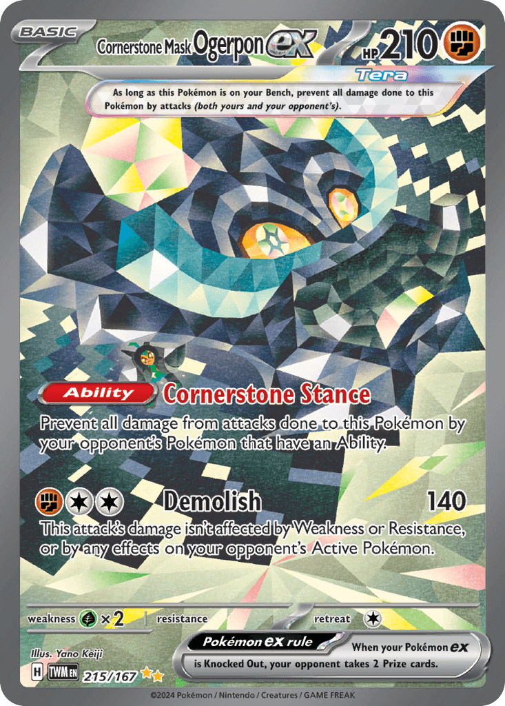 Cornerstone Mask Ogerpon ex — Twilight Masquerade #215