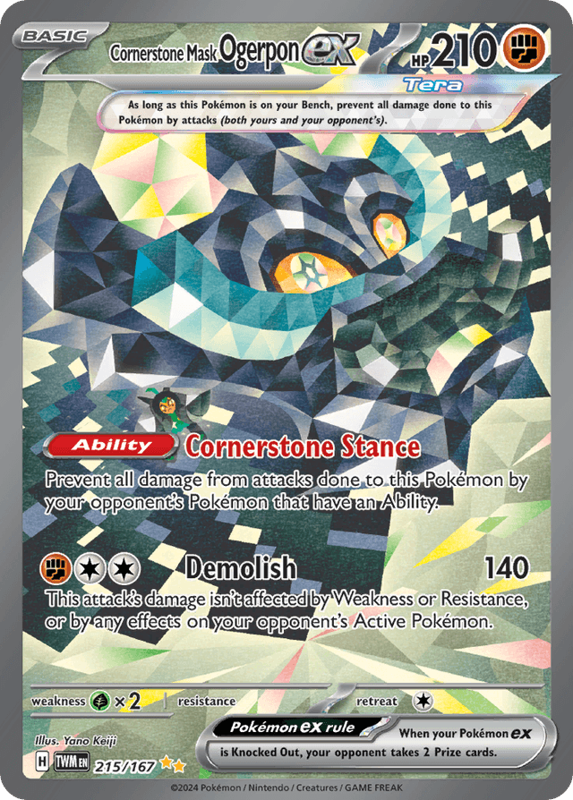 Cornerstone Mask Ogerpon ex — Twilight Masquerade #215
