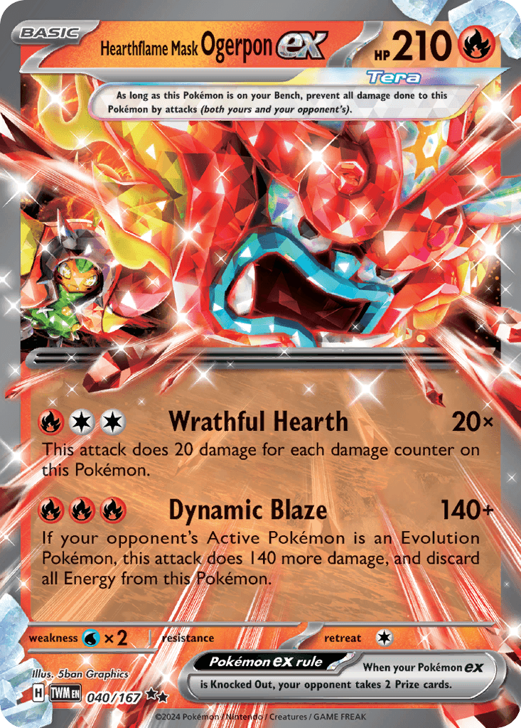 Hearthflame Mask Ogerpon ex — Twilight Masquerade #40